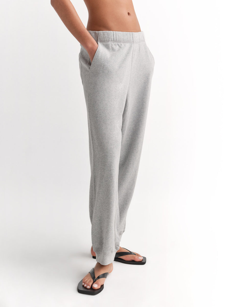 Organic Lightweight Terry Sweatpants-Sweatpants-MATE the Label-HEATHER GREY-XS-MATE the Label