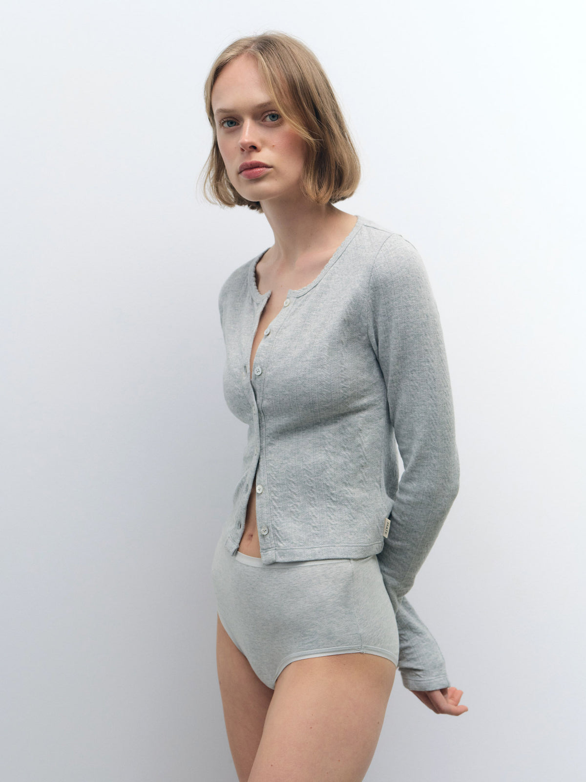 Organic Pointelle Cardigan - [variant_title] - MATE the Label