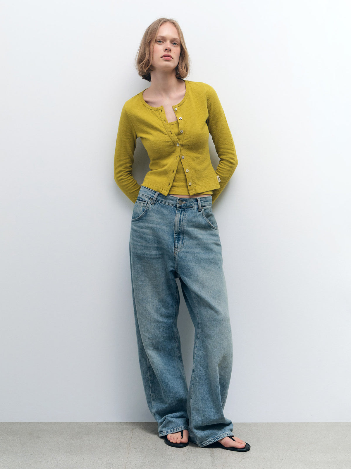 Organic Pointelle Cardigan - [variant_title] - MATE the Label