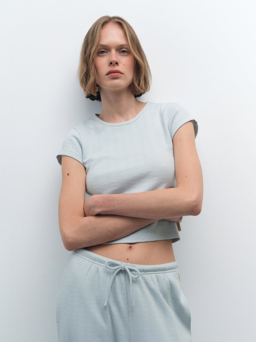 Organic Pointelle Baby Tee - [variant_title] - MATE the Label