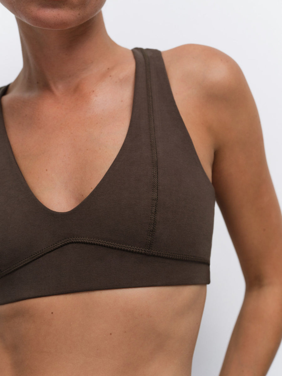 Organic Stretch V-Neck Bra