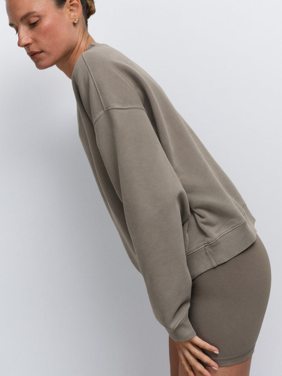 Organic Fleece Relaxed Crewneck Sweatshirt