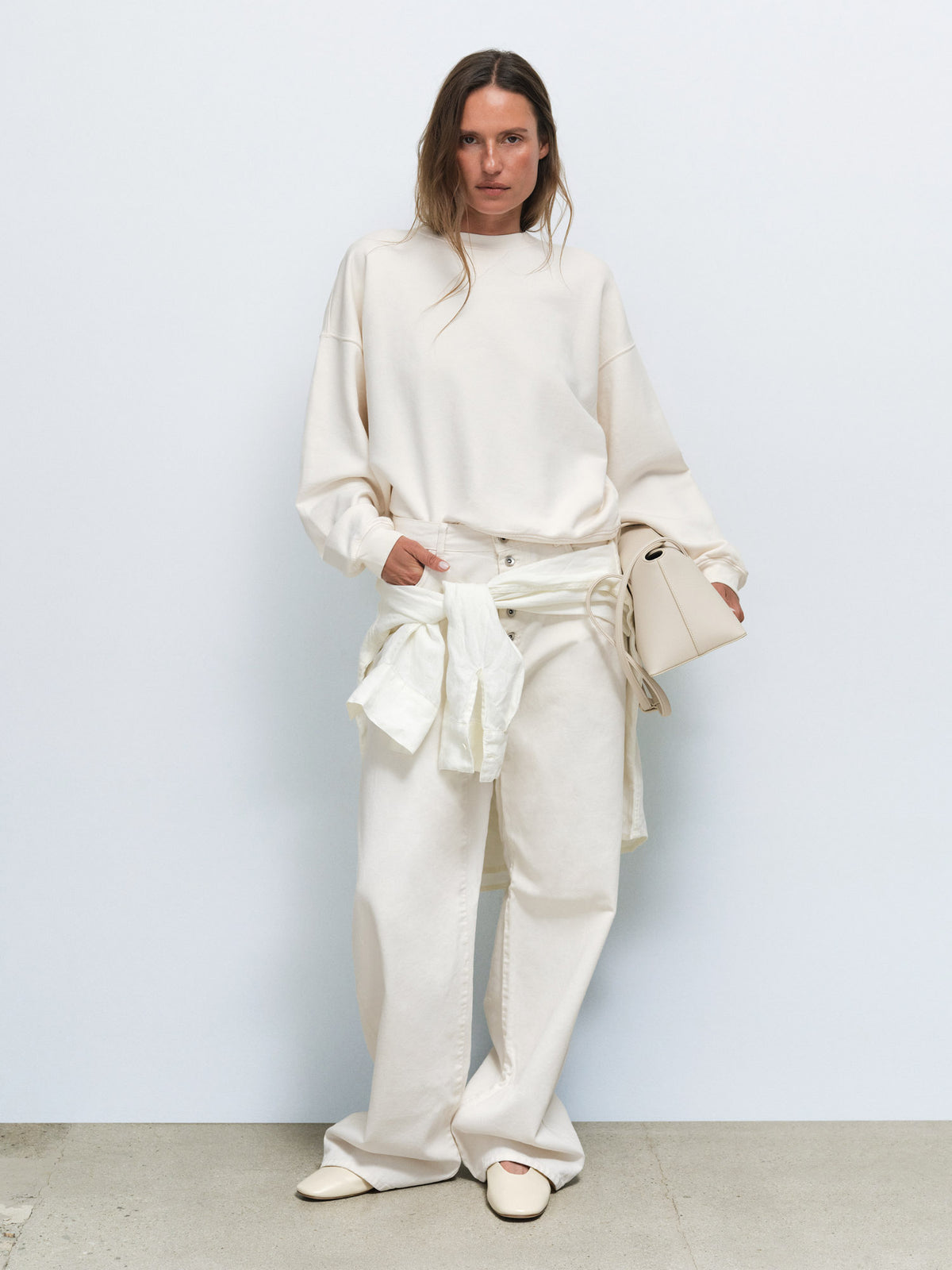Organic Fleece Relaxed Crewneck Sweatshirt