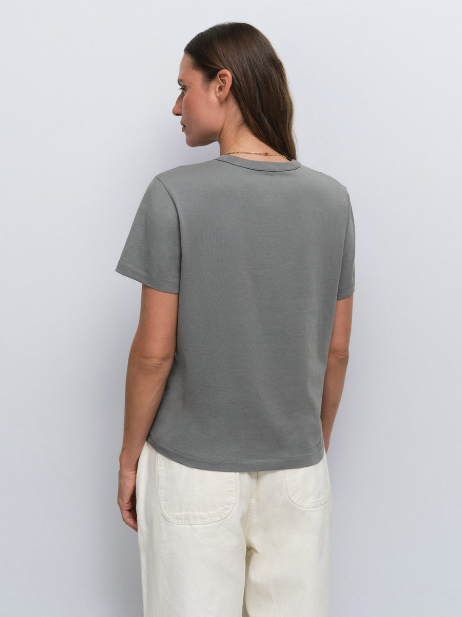 Organic Pima Classic Tee in Thyme — product photo