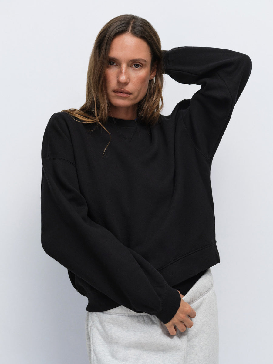 Organic Fleece Relaxed Crewneck Sweatshirt