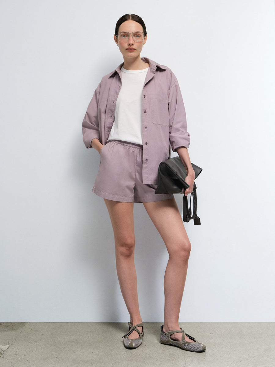 Organic Poplin Long Sleeve Button Down
