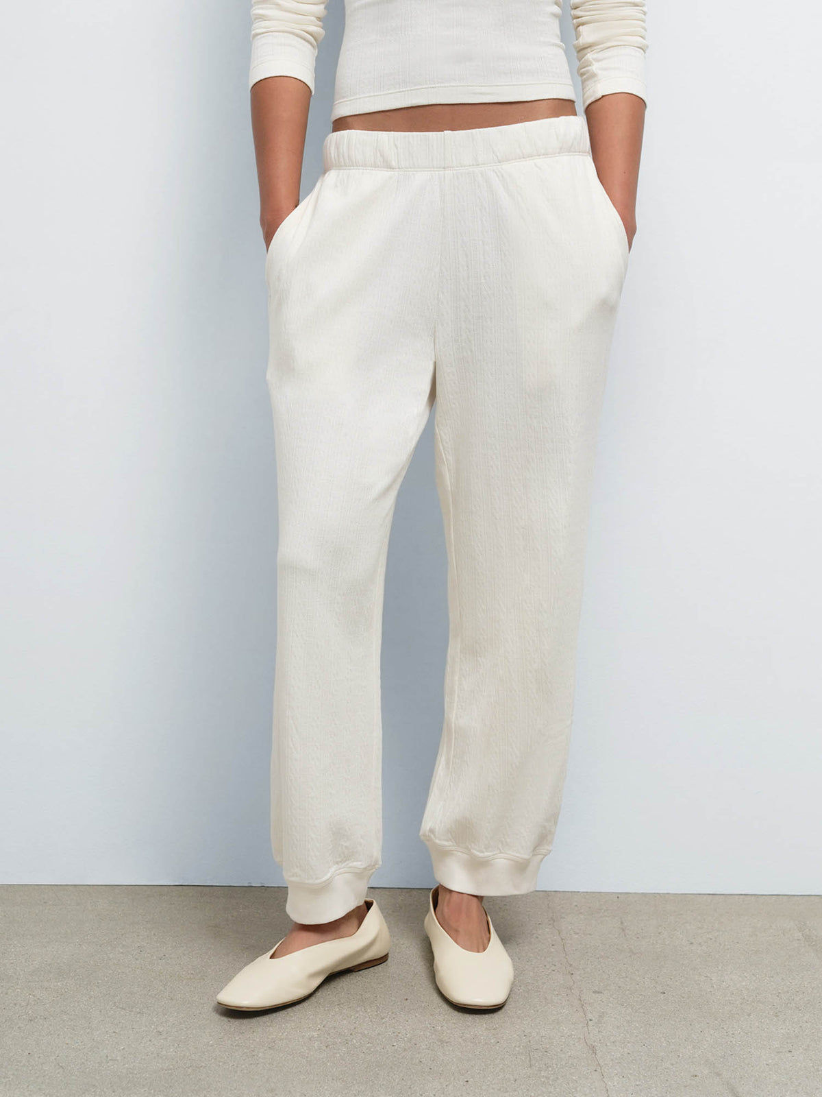 Organic Pointelle Jogger