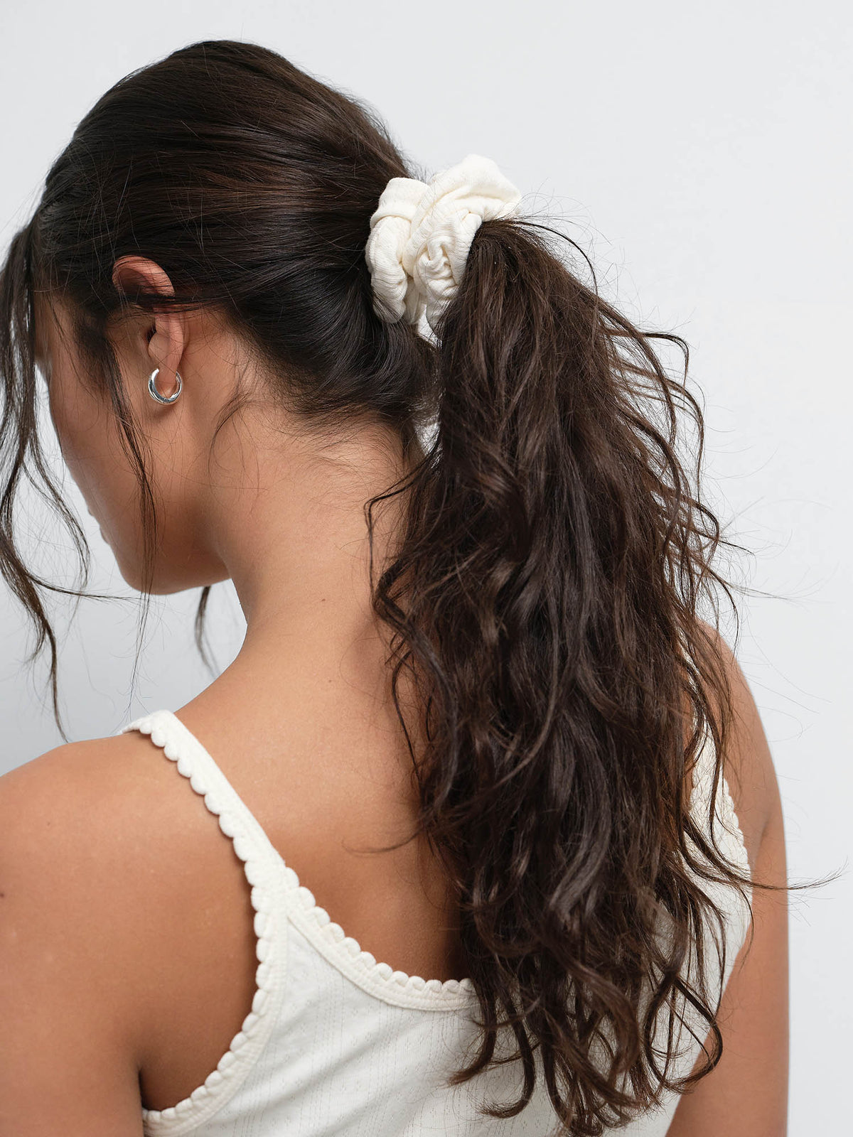 Organic Pointelle Scrunchie Set