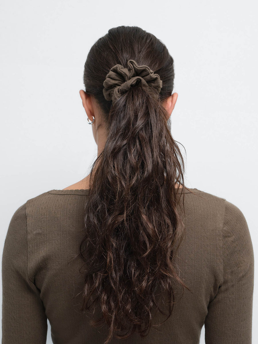 Organic Pointelle Scrunchie Set