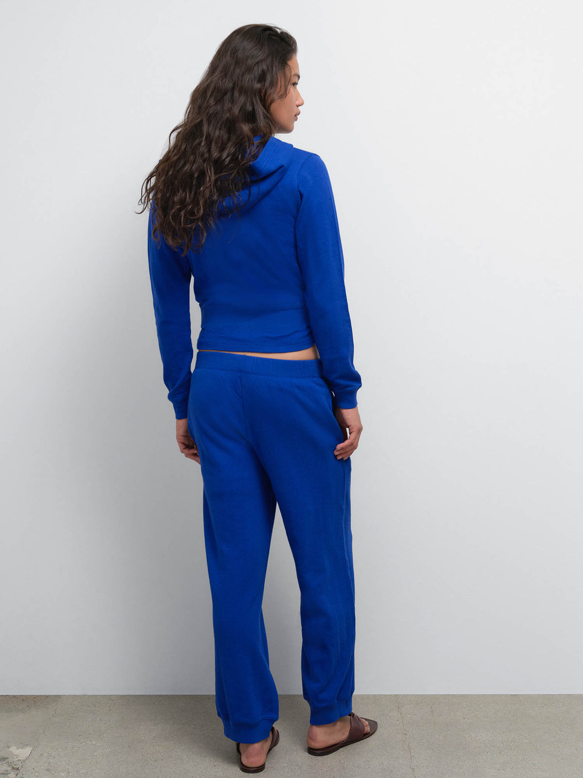 Organic Pointelle Shrunken Hoodie