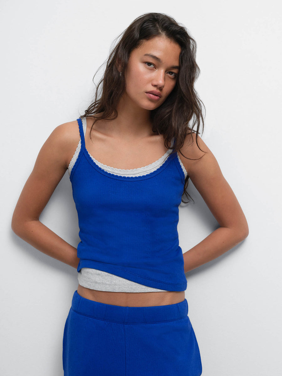 Organic Pointelle Tank