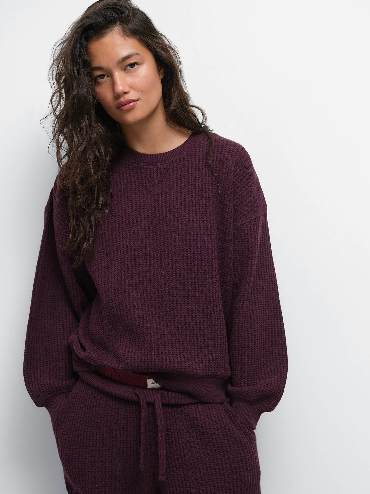 Organic Waffle Crewneck Sweatshirt