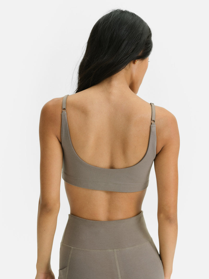 Organic Stretch Scoop Bra-Active-MATE the Label-PEBBLE-XS-MATE the Label