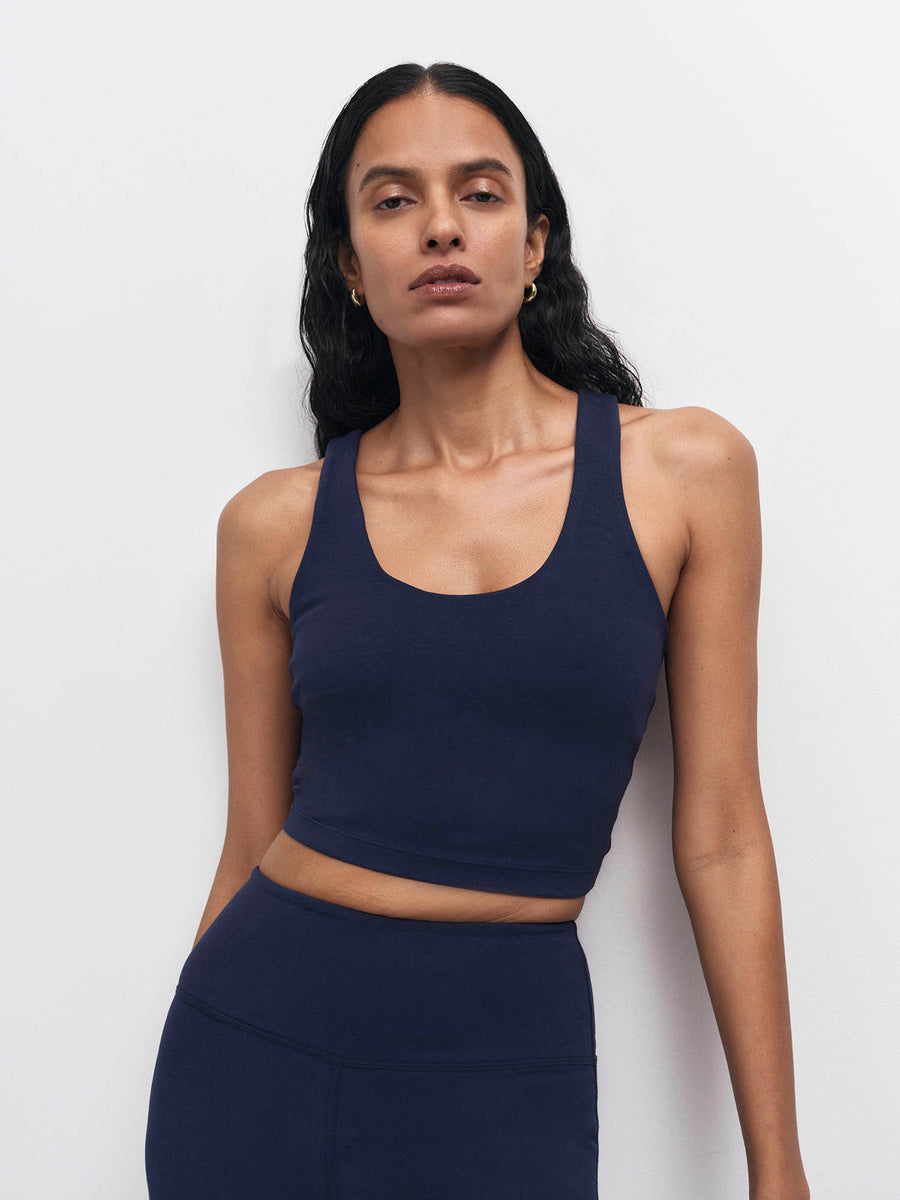 Organic Stretch Crop Racer Tank