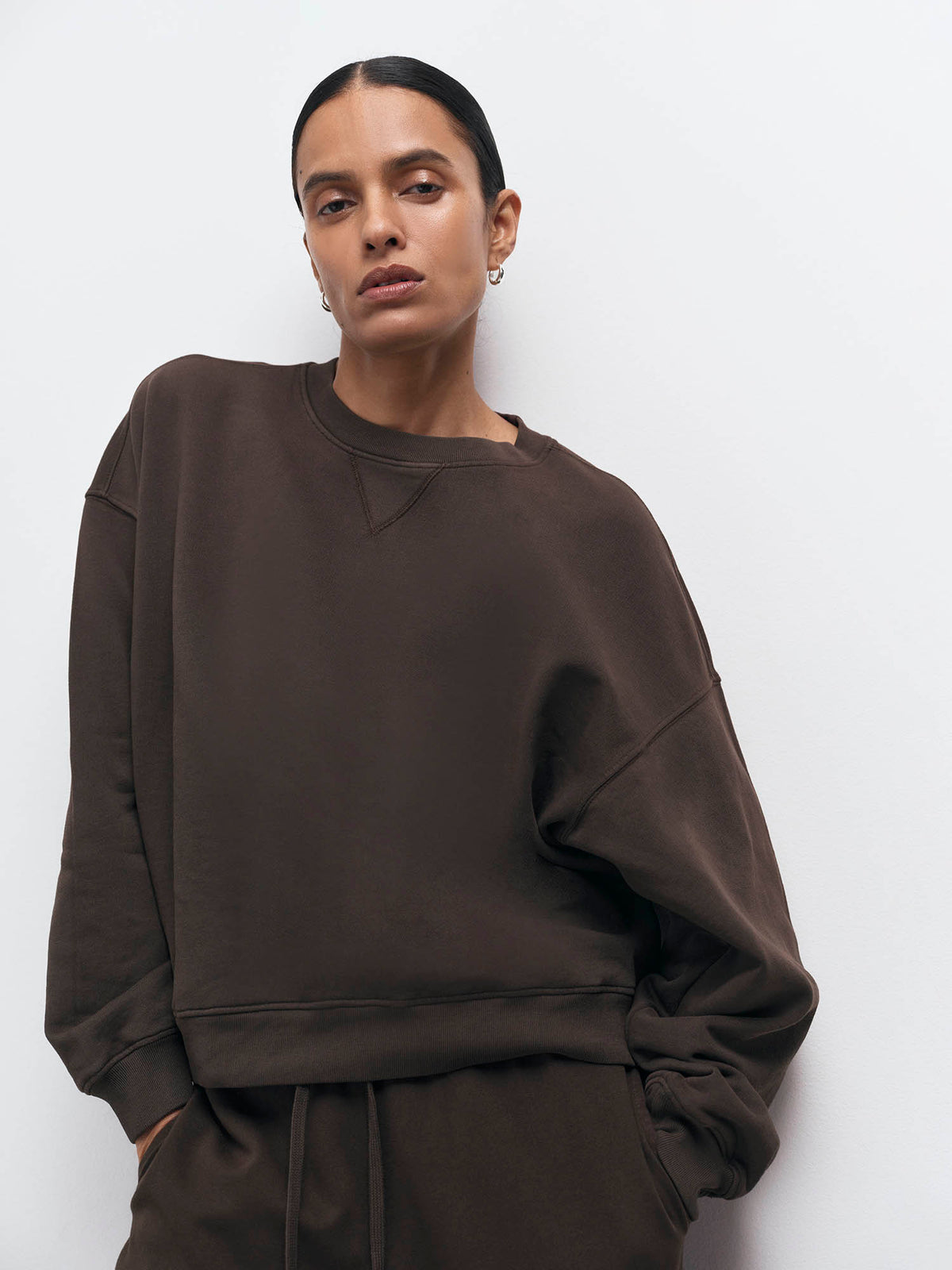 Organic Fleece Relaxed Crewneck Sweatshirt