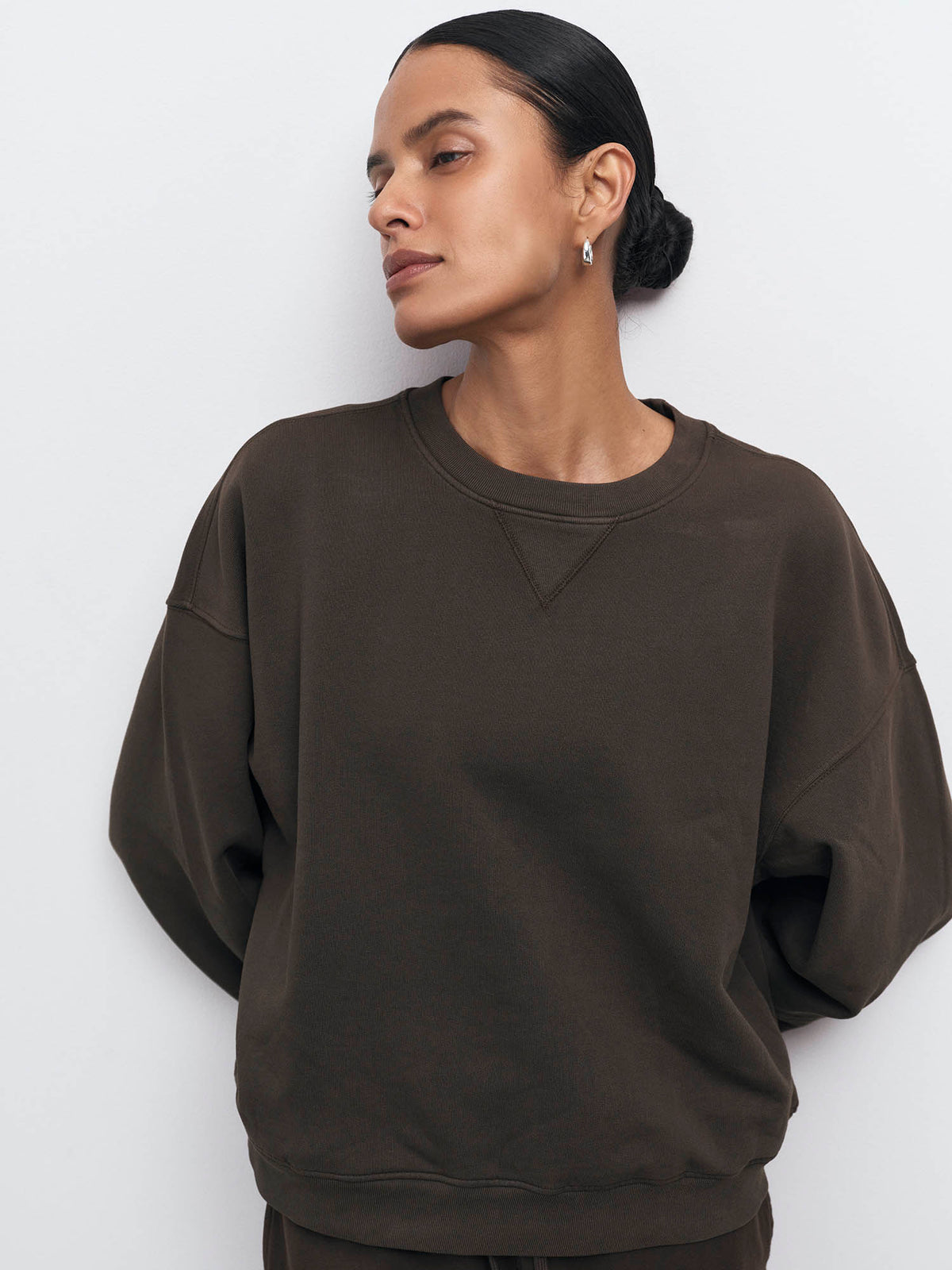 Organic Fleece Relaxed Crewneck Sweatshirt