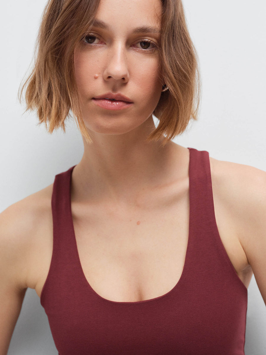 Organic Stretch Crop Racer Tank