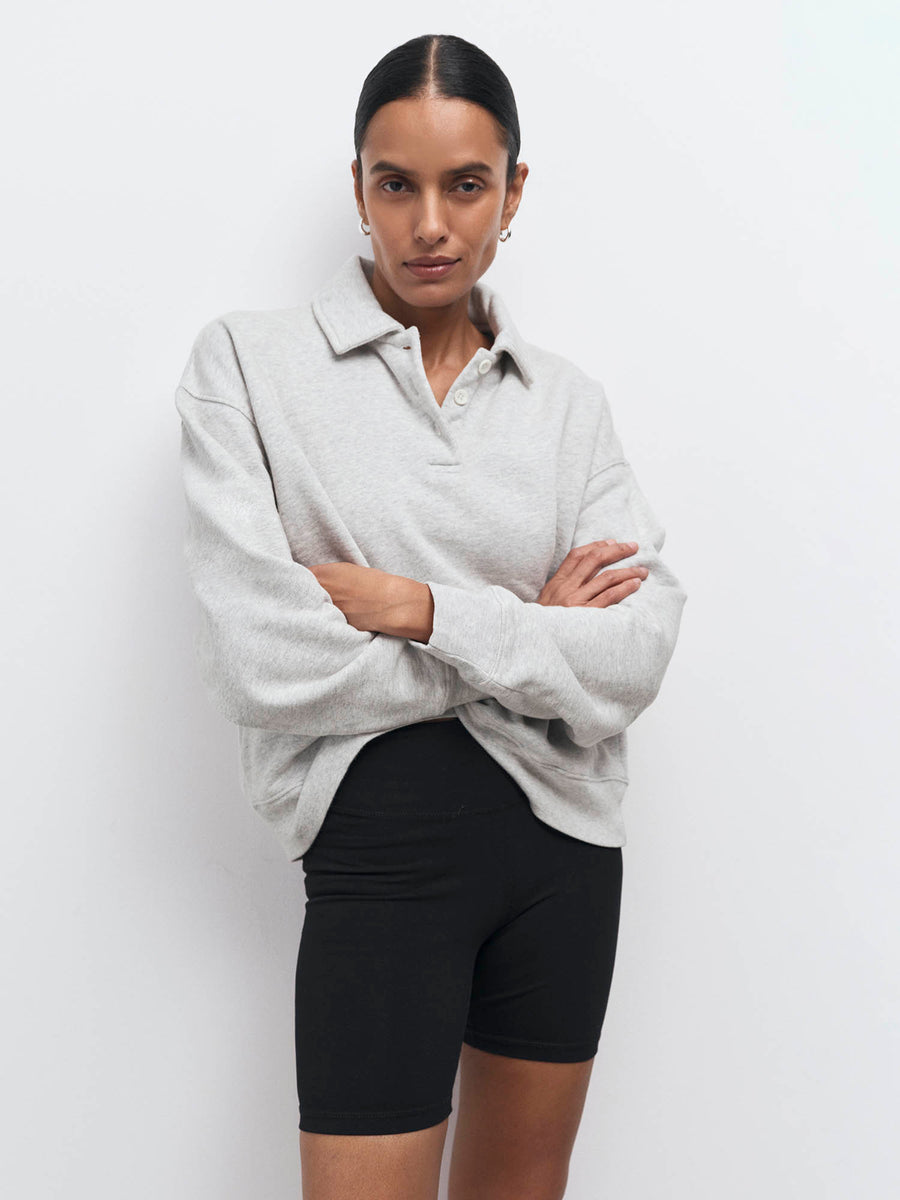 Organic Fleece Oversized Polo