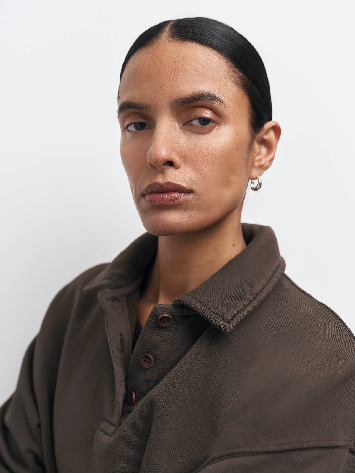 Organic Fleece Oversized Polo