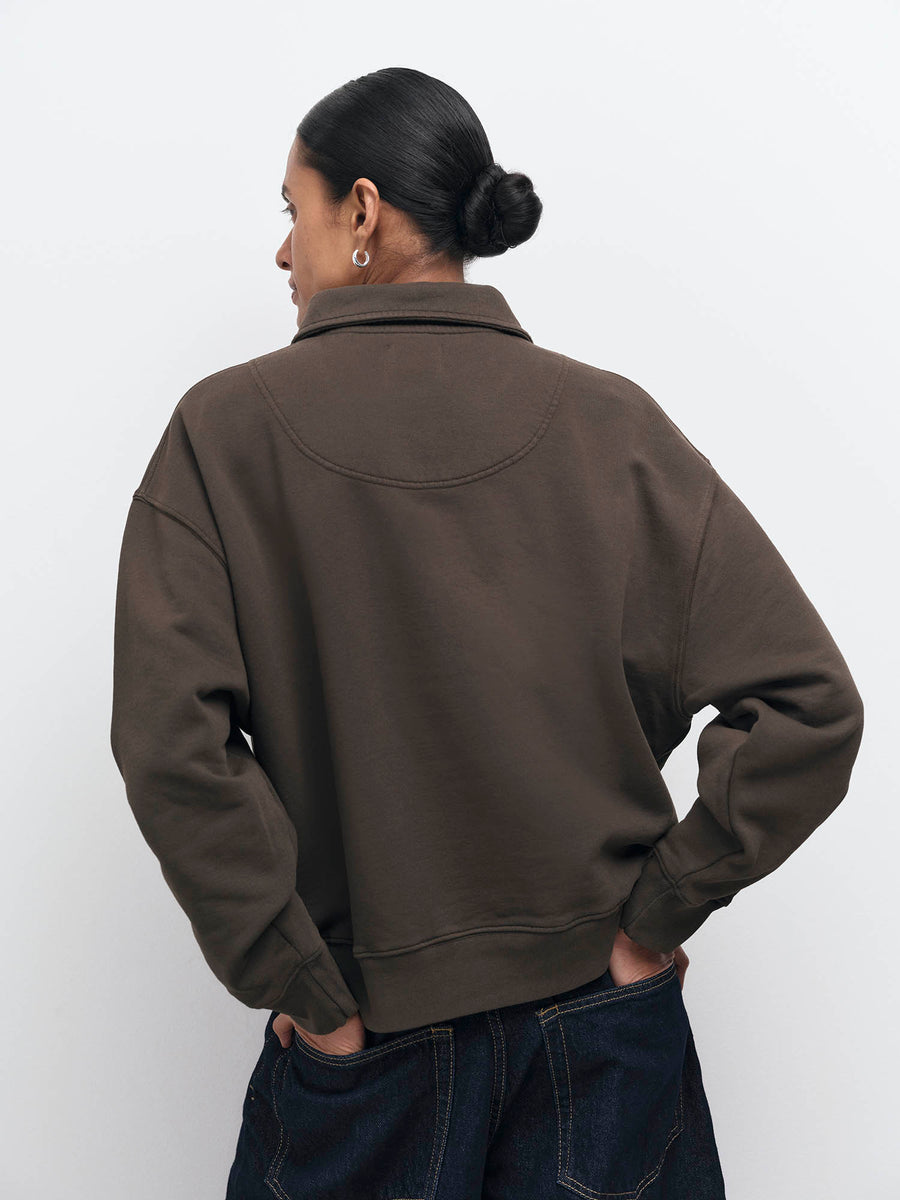 Organic Fleece Oversized Polo