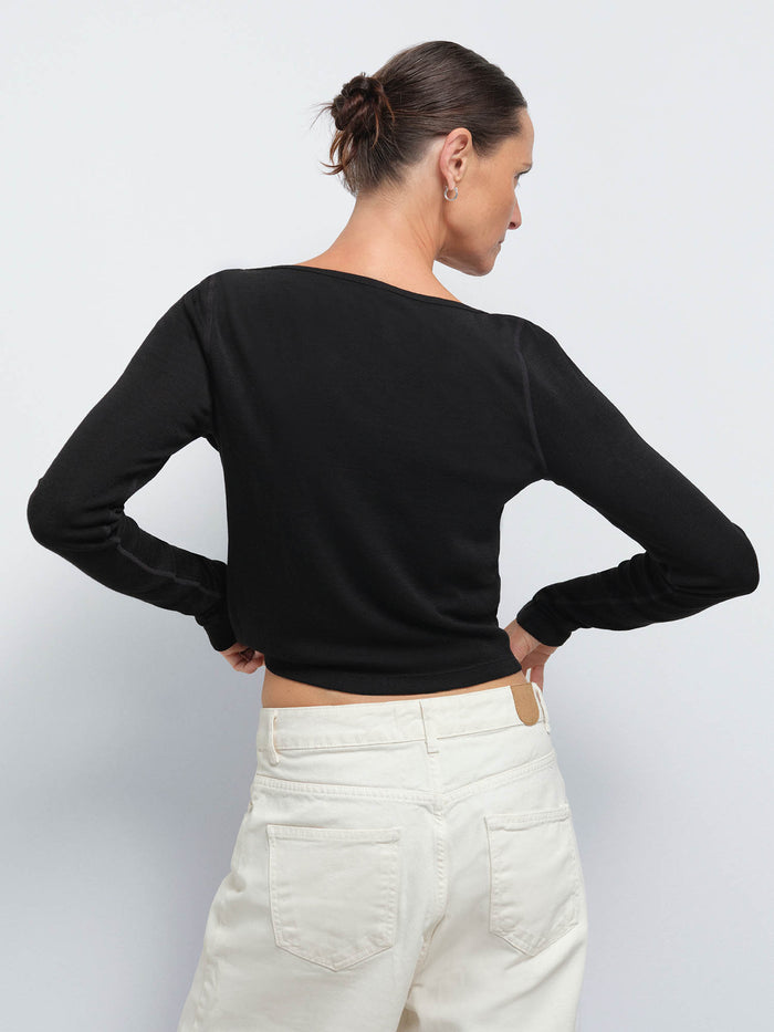Merino Boatneck Cardigan