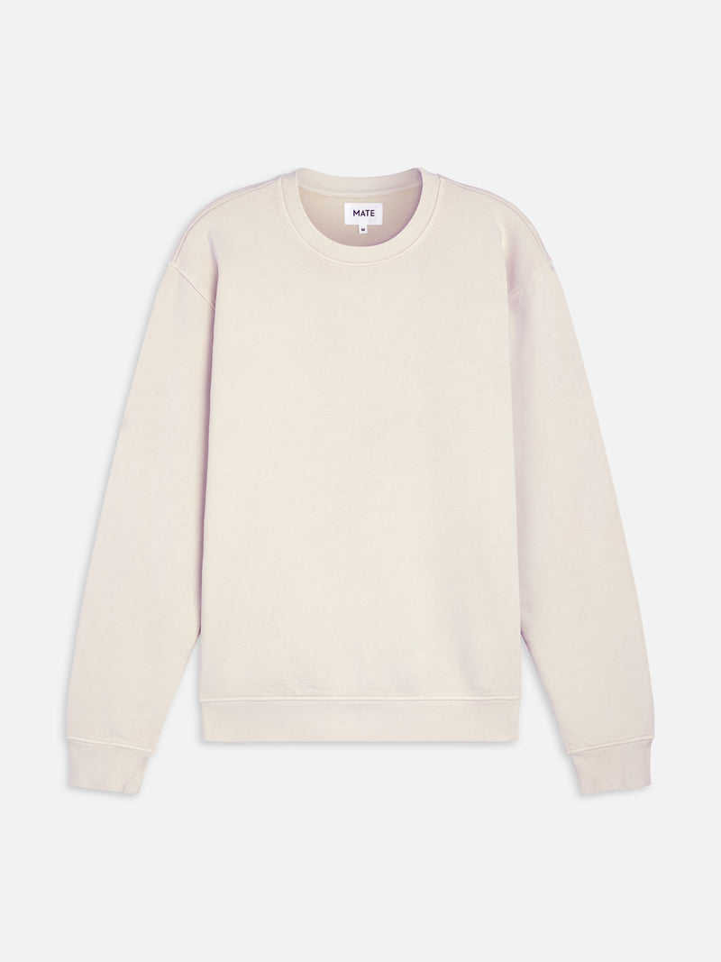 Men's Organic Fleece Crew Neck Sweatshirt-Sweatshirts-MATE the Label-BONE-S-MATE the Label