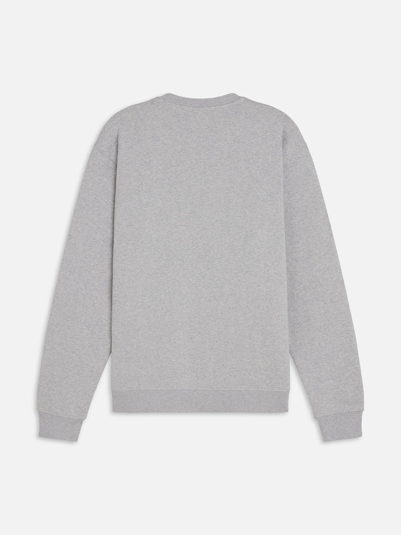 Men's Organic Fleece Crew Neck Sweatshirt-Sweatshirts-MATE the Label-HEATHER GREY-S-MATE the Label