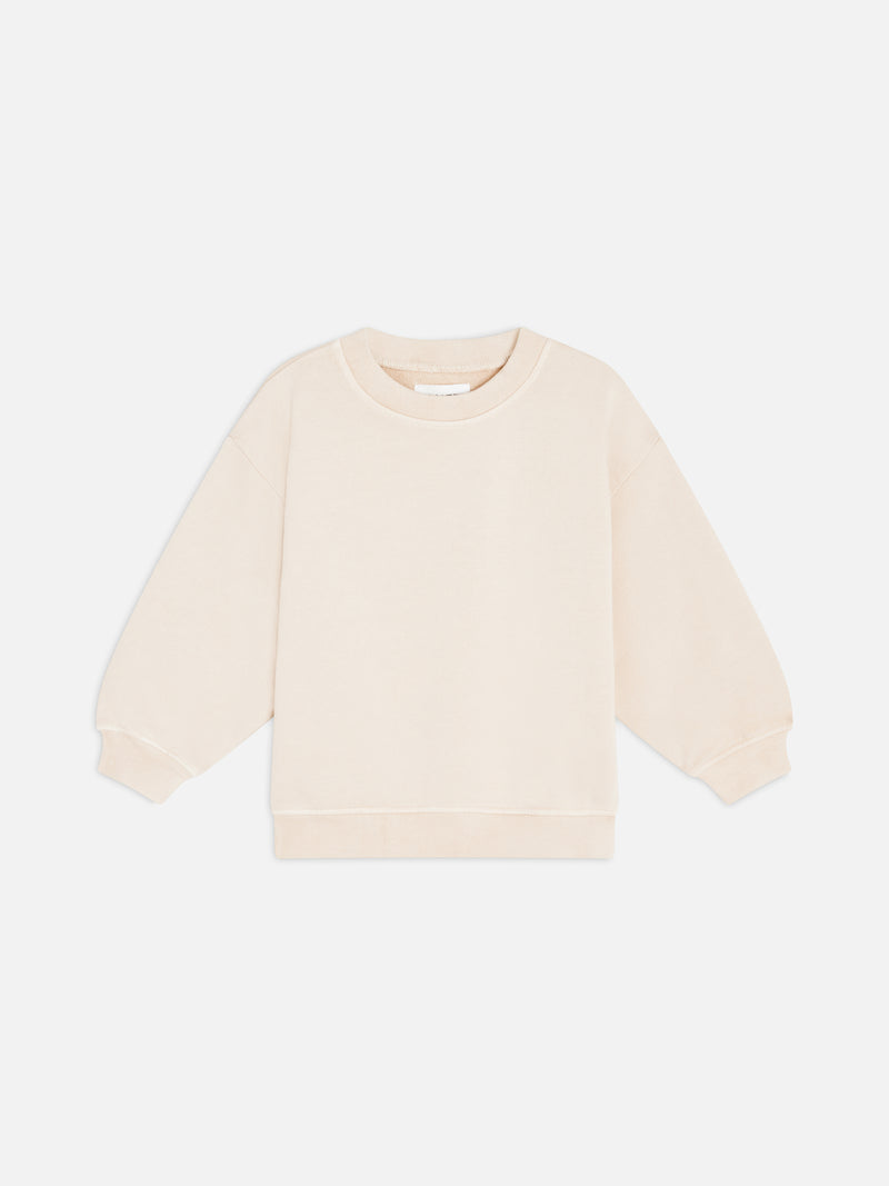Mini Organic Fleece Crew Neck Sweatshirt-Kids-MATE the Label-BONE-0/6m-MATE the Label