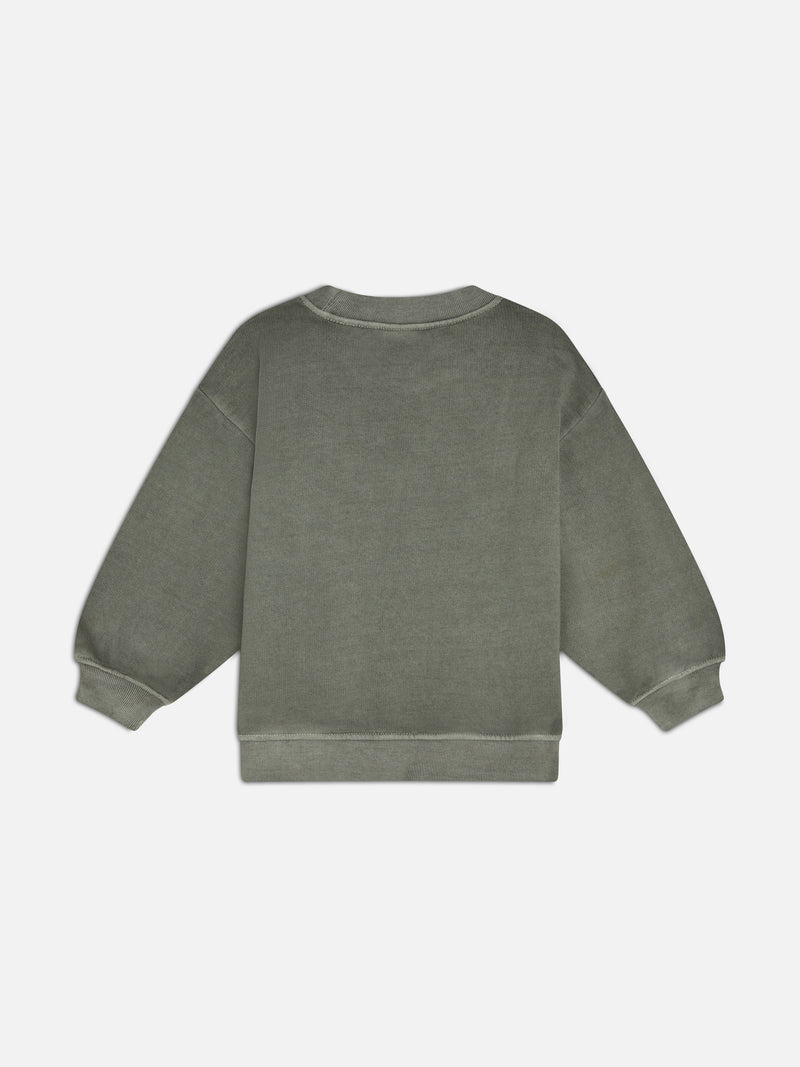 Mini Organic Fleece Crew Neck Sweatshirt-Kids-MATE the Label-FOREST-0/6m-MATE the Label