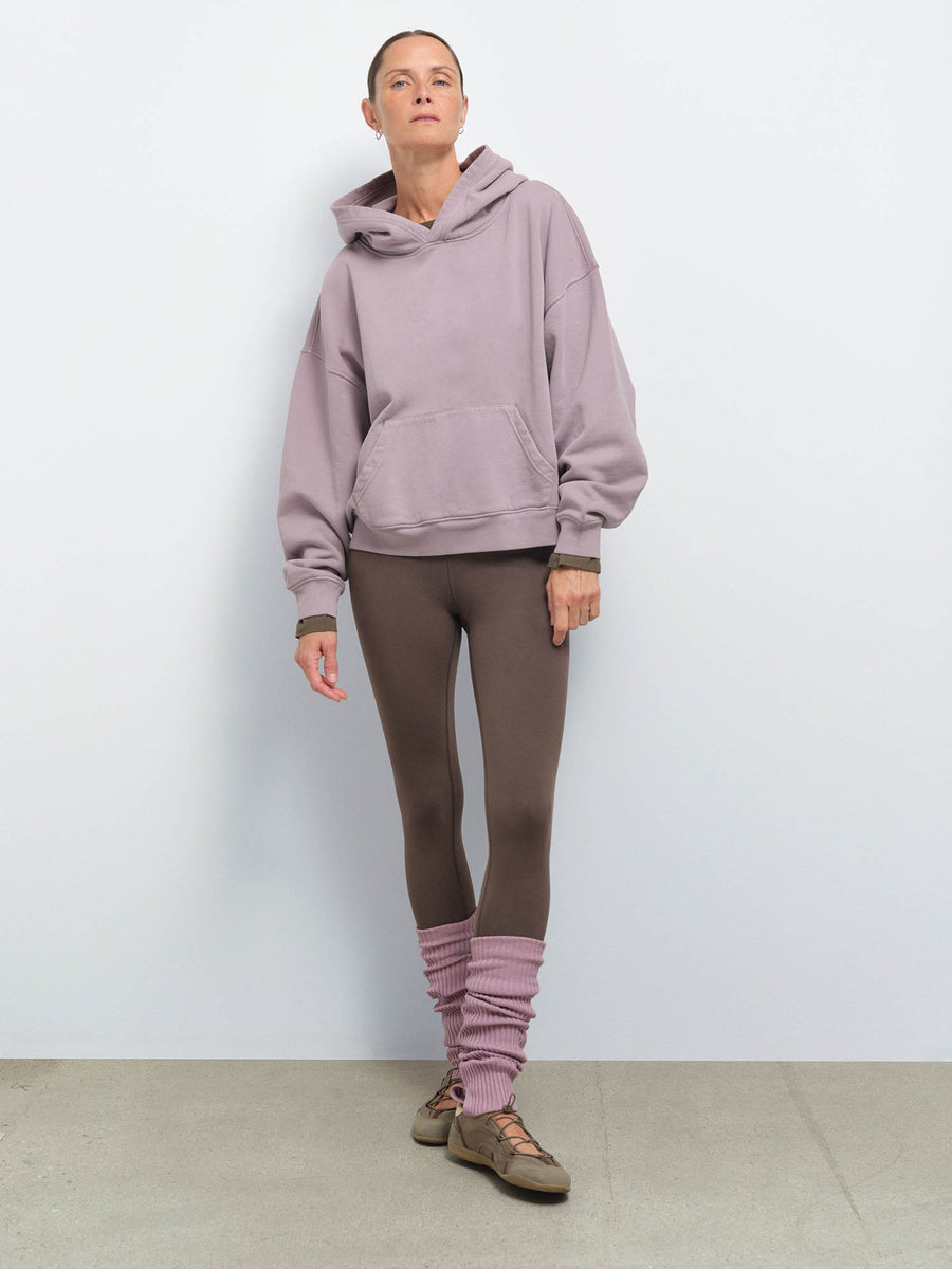 Organic Fleece Pocket Hoodie in Wisteria — product photo