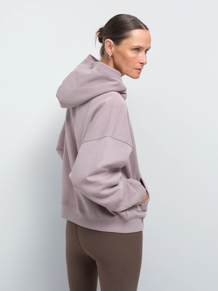 Organic Fleece Pocket Hoodie in Wisteria — product photo