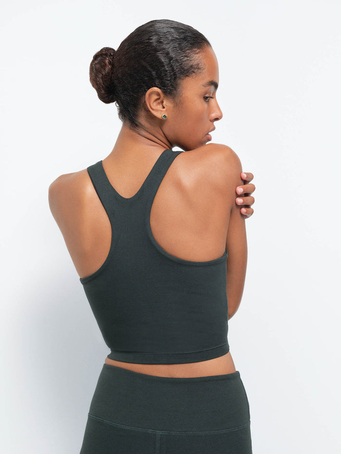 Organic Stretch Crop Racer Tank